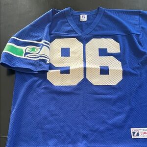 LOGO 7 Blue Mesh Jersey Seattle Seahawks #96